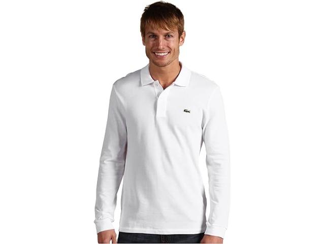 (取寄) ラコステ メンズ ロング スリーブ クラシック ピケ ポロ シャツ Lacoste men Lacoste Long Sleeve Classic Pique Polo Shirt Whiteの通販は 27,839円