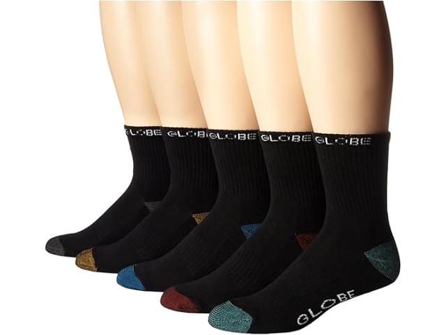 (取寄) グローブ メンズ イングルズ クルー ソック (5-パック) Globe men Globe Ingles Crew Sock (5-Pack) Black/Assortedの通販は