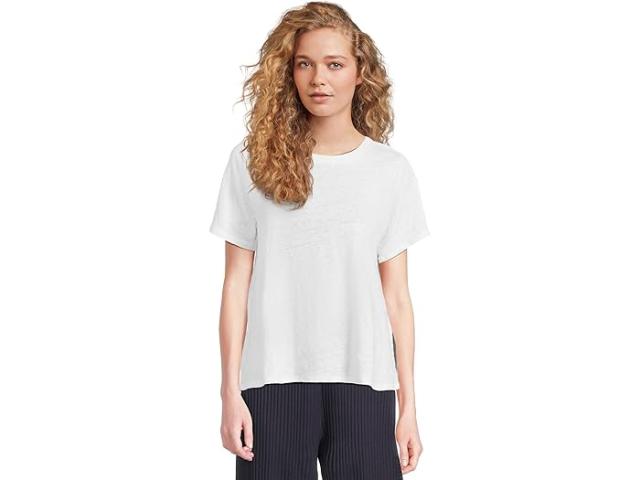 (取寄) アイリーン フィッシャー レディース クルー ネック ショート スリーブ ティー Eileen Fisher women Crew Neck Short Sleeve Tee White