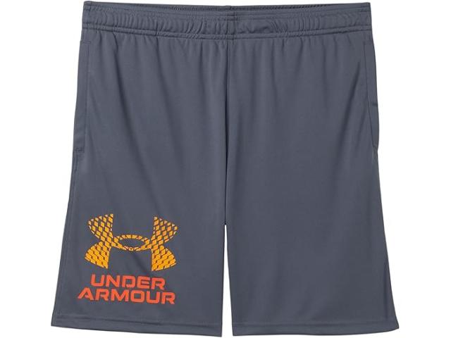 (取寄) アンダーアーマー キッズ メンズ テック ロゴ ショーツ (ビッグ キッズ) Under Armour Kids men Tech Logo Shorts (Big Kids) Castlerock/Squad Orange/Orange Base