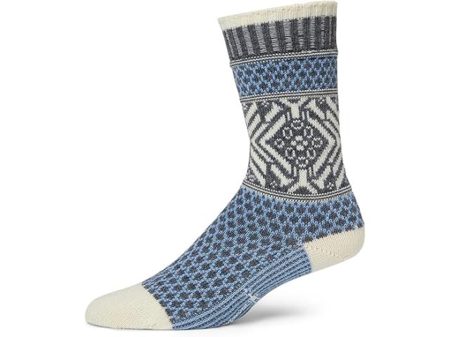 (取寄) スマートウール レディース エブリデイ ポップコーン スノーフレーク パターン クルー ソックス Smartwool women Everyday Popcorn flake Pattern Crew Socks Serene Blue