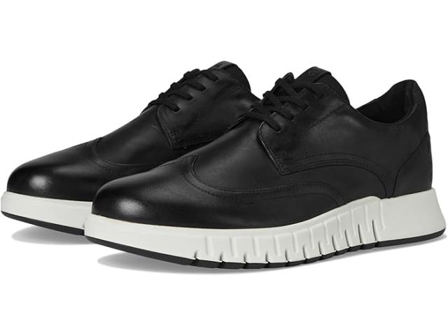 (取寄) エコー メンズ グルーブ スタジオ ウィングチップ スニーカー ECCO men Gruuv Studio Wingtip Sneaker Black/Black