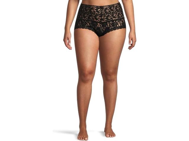 (取寄) ハンキー パンキー レディース プラス サイズ レトロ レース ボーイショーツ Hanky Panky women Plus Size Retro Lace Boyshort Black