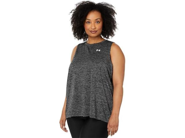 (取寄) アンダーアーマー レディース プラス サイズ テック タンク ツイスト Under Armour women Under Armour Plus Size Tech Tank Twist Black/Whiteの通販は 7,835円