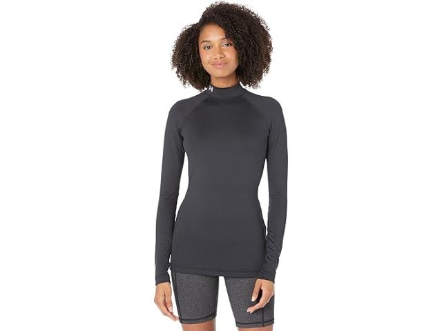 (取寄) アンダーアーマー レディース オーセンティクス モック ネック T-シャツ Under Armour women Authentics Mock Neck T-Shirt Black/White