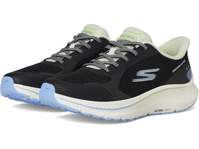 (取寄) スケッチャーズ レディース ゴー ラン コンシステント 2.0 キャプティバ ハンズ フリー スリップ-インス SKECHERS women Go Run Consistent 2.0 Captiva Hands Free Slip-Ins Black/Mint