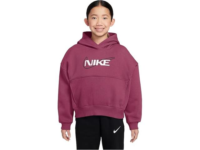 (取寄) ナイキ キッズ レディース スポーツウェア クラブ フリース オーバーサイズ ブーディ (ビッグ キッド) Nike Kids women Sportswear Club Fleece Oversized Hoodie (Big Kid) Sweet Beet