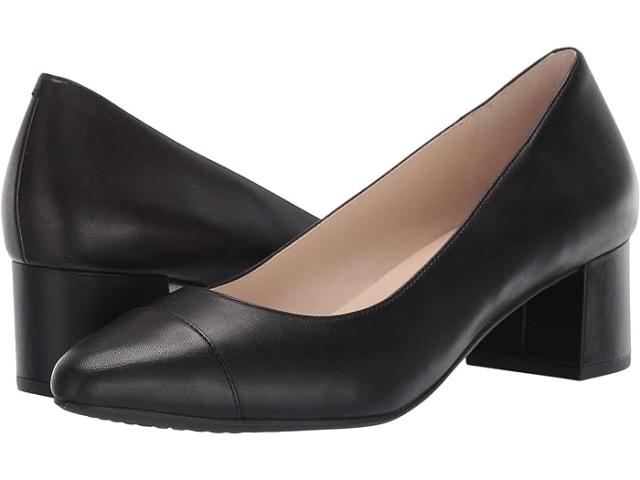 (取寄) コールハーン レディース ザ ゴー-トゥ ブロック ヒール ポンプ 45mm Cole Haan women Cole Haan The Go-To Block Heel Pump 45mm Black Leather WP