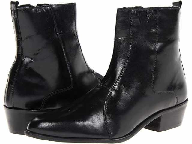 (取寄) ステイシー アダムス メンズ サントス プレーン トゥ サイド ジップ ブート Stacy Adams men Stacy Adams Santos Plain Toe Side Zip Boot Black Leatherの通販は