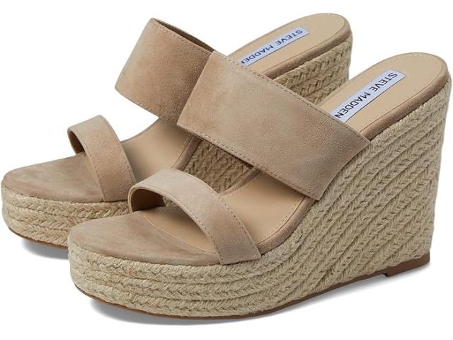 (取寄) スティーブマデン レディース サンライズ ウェッジ サンダル Steve Madden women Sunrise Wedge Sandal Tan Suede