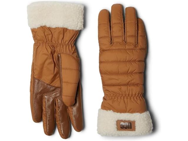 (取寄) アグ レディース オール ウェザー フラフ カフ グローブ UGG women All Weather Fluff Cuff Glove Chestnut