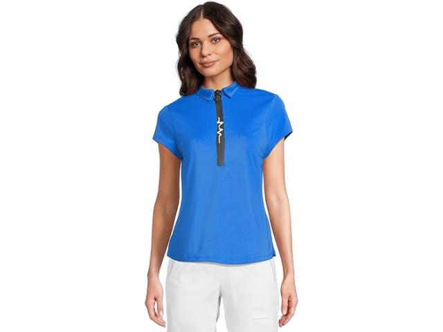 (取寄) ジェイミー サドック レディース ソリッド ショート スリーブ トップ Jamie Sadock women Solid Short Sleeve Top Electric Blue