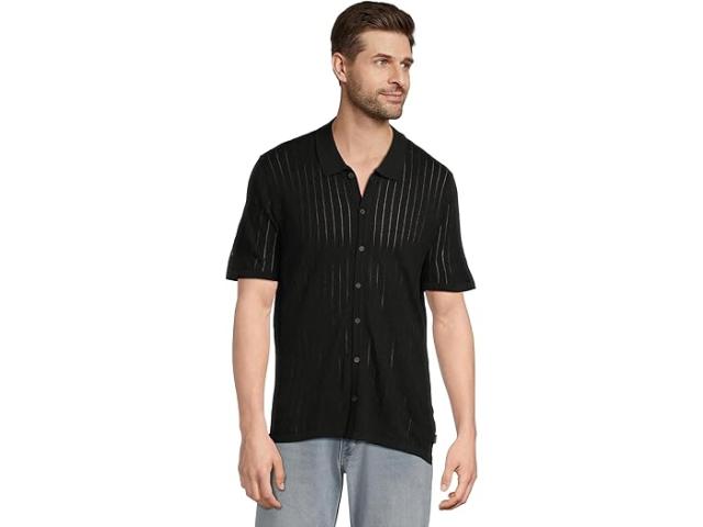 (取寄) ジョン バルベイトス メンズ ムーア シャツ John Varvatos men Moore Shirt Black