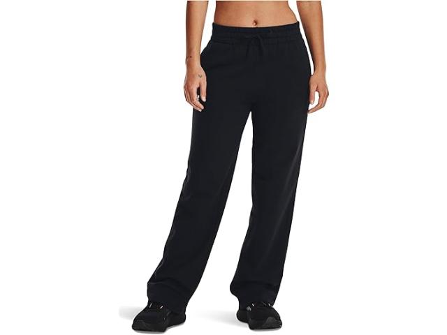 (取寄) アンダーアーマー レディース ライバル フリース ストレート レッグ パンツ Under Armour women Rival Fleece Straight Leg Pants Black/White