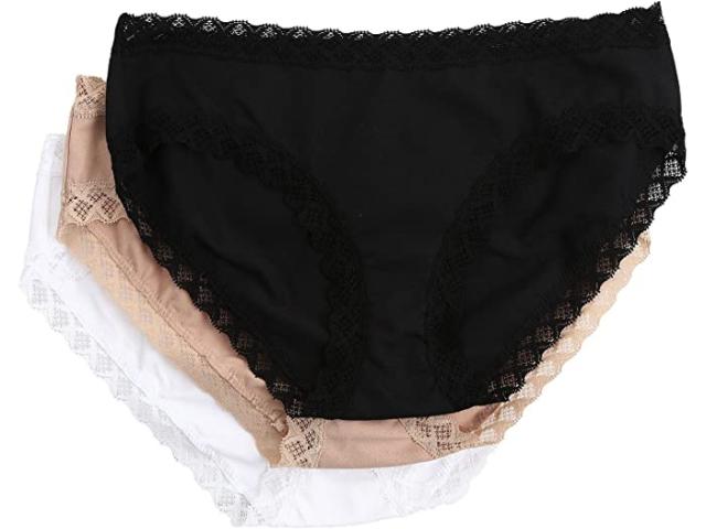 (取寄) ナトリ レディース ブリス コットン ガール ブリーフ 3-パック Natori women  Bliss Cotton Girl Brief 3-Pack Black/Cafe/White 1