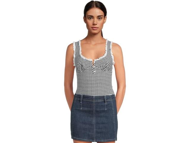 (取寄) フリーピープル レディース キャシー ボディスーツ Free People women Cassie Bodysuit Black White Comboの通販は