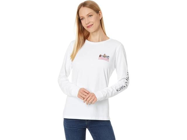 (取寄) ヴィンヤードヴァインズ レディース ハロウィーン ロング スリーブ ティー Vineyard Vines women Halloween Long Sleeve Tee White Capの通販は