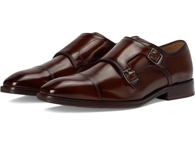 (取寄) ジョンストン&マーフィー メンズ サリバン ダブル バックル キャップ トゥ Johnston & Murphy men Sullivan Double Buckle Cap Toe Brown Italian Calfskin
