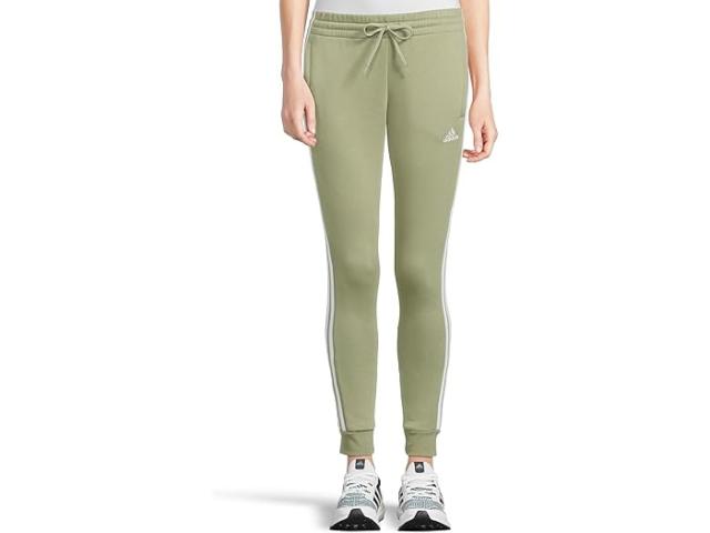 (取寄) アディダス レディース エッセンシャル 3ストライプ フリース パンツ adidas women Essentials 3-Stripes Fleece Pants Tent Green