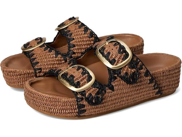 (取寄) ロフラー ランドール レディース テオ トゥー バンド サンダル Loeffler Randall women Theo Two Band Sandals Brown/Black
