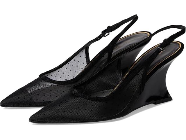 (取寄) トリーバーチ レディース ダブル ウェッジ 75 ウム Tory Burch women Tory Burch Double T-Buckle Wedge 75 mm Nero/Perfect Blackの通販は 45,357円