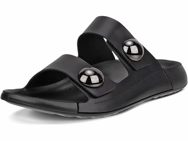 (取寄) エコー レディース コズモ トゥー バンド ボタン スライド ECCO women ECCO Cozmo Two Band Button Slide Blackの通販は