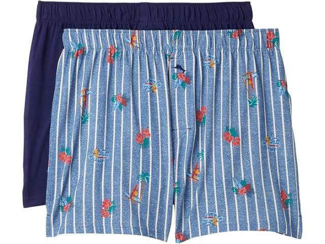 (取寄) トミーバハマ メンズ 2-パック ニット ボクサー  Bahama men 2-Pack Knit Boxers Blue Stripe