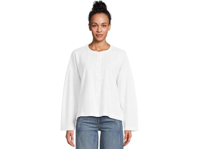 (取寄) メイドウェル レディース ボンベイ ロング スリーブ ヘンリー Madewell women Bombay Long Sleeve Henley White