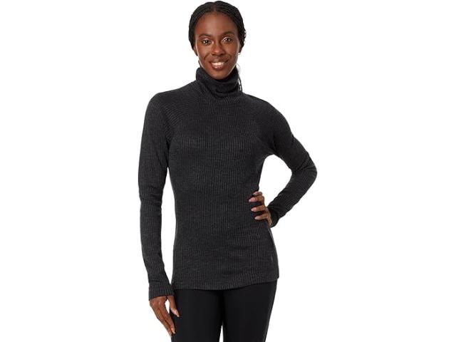 (取寄) スマートウール レディース サーマル メリノ リブ タートルネック Smartwool women Thermal Merino Rib Turtleneck Charcoal Heather