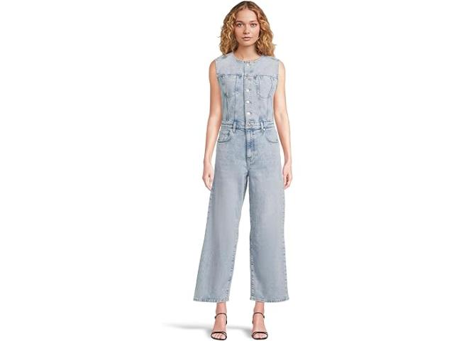 (取寄) ペイジ レディース アンクル デニム ジャンプスーツ イン メッツァ Paige women Cirie Ankle Denim Jumpsuit in Mezza Mezza
