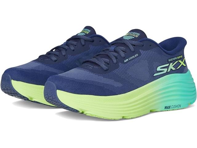 (取寄) スケッチャーズ レディース マックス クッショニニグ エンデバー ハンズ フリー スリップ-インス SKECHERS women Max Cushioning Endeavour Hallandale Hands Free Slip-Ins Navy/Lime