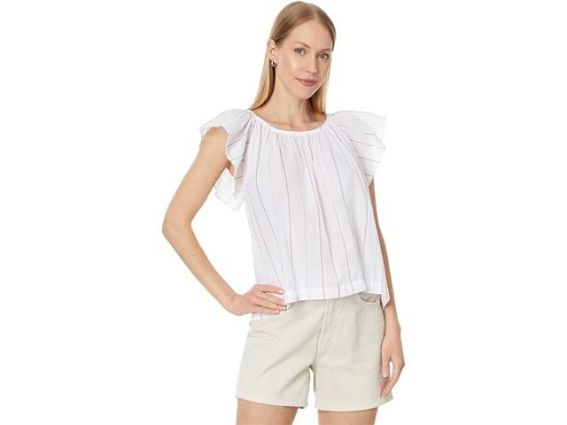 (取寄) リラ P レディース シャード ショート スリーブ ラグラン トップ Lilla P women Shirred Short Sleeve Raglan Top Multi Stripe