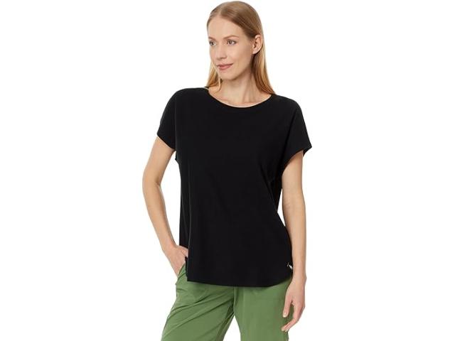 (取寄) スマートウール レディース ショート スリーブ スイング トップ Smartwool women Short Sleeve Swing Top Black