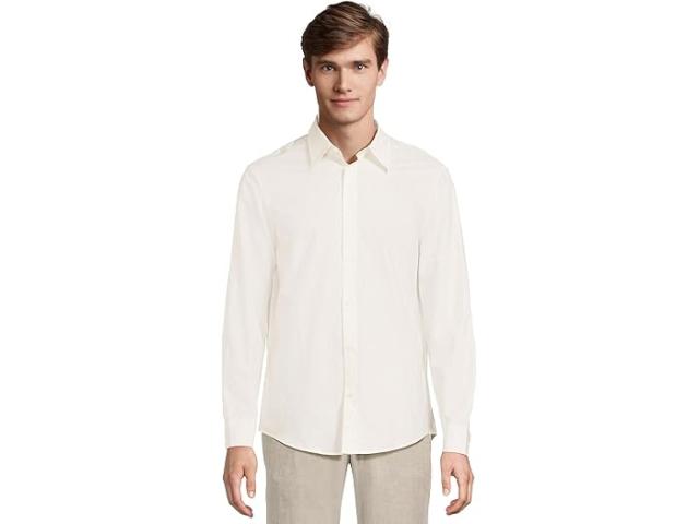 (取寄) アルマーニエクスチェンジ メンズ コットン ジャカード ボタン ダウン Armani Exchange men Cotton Jacquard Button Down Off White