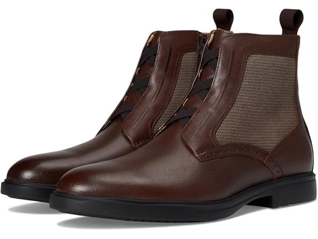 (取寄) ステイシー アダムス メンズ トンプソン エラスティック レース インサイド ジップ ブーツ Stacy Adams men Thompson Elastic Lace Inside Zip Boots Brown