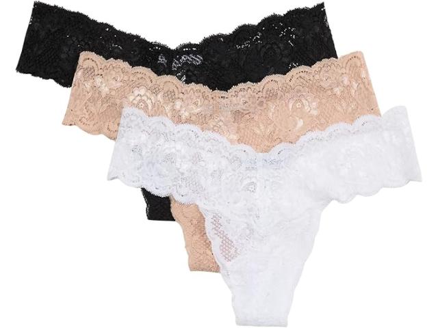 (取寄) コサベラ レディース ネバー セイ ネバー 3 パック ローライダー トング Cosabella women Never Say Never 3 Pack Lowrider Thong Black/Sette/White