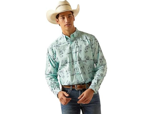 (取寄) アリアット メンズ パクスティン クラシック フィット シャツ Ariat men Ariat Paxtyn Classic Fit Shirt Blue Tintの通販は 10,523円
