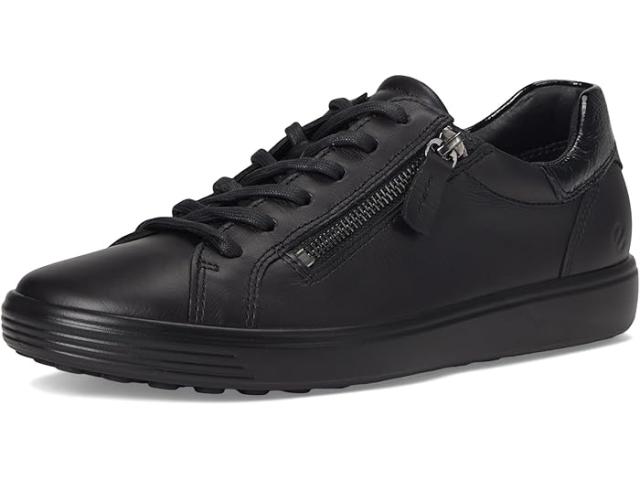 スニーカー エコー ウィメンズ レザースニーカー ソフト 60 レディース エコー ECCO SOFT 7 GORE-TEX W ブラック 440303 01001 （レディース