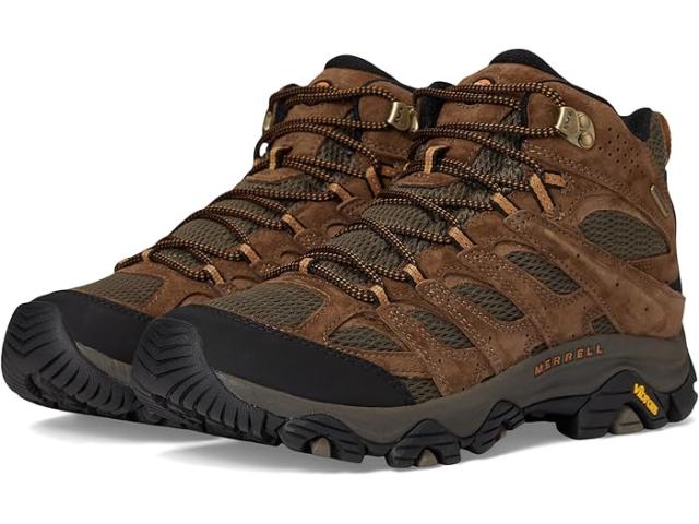 (取寄) メレル メンズ モアブ 3 ミッド ウォータープルーフ Merrell men Moab 3 Mid Waterproof Earth 1