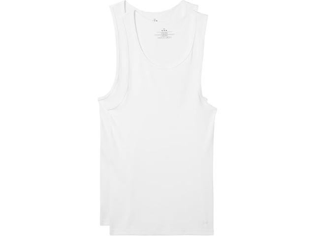 (取寄) アンダーアーマー メンズ パーフ コットン タンク 2-パック Under Armour men Perf Cotton Tank 2-Pack White