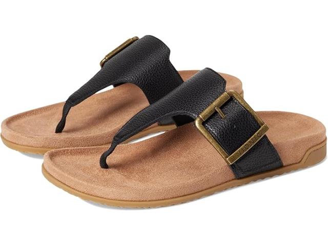 (取寄) バイオニック レディース エマ トング サンダル VIONIC women Emma Thong Sandals Black Leather
