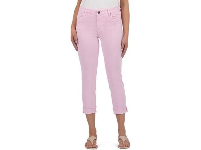 (取寄) カット フロム ザ クロス レディース エイミー クロップ ストレート レッグ - ロール-アップ フレイ KUT from the Kloth women Amy Crop Straight Leg - Roll-Up Frey French Pink