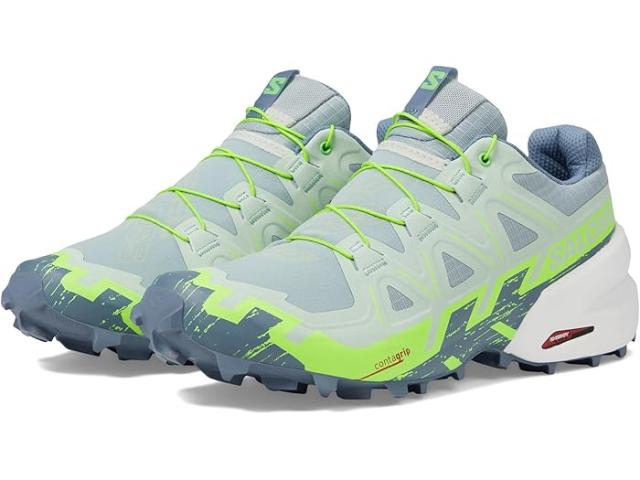 (取寄) サロモン レディース スピードクロス 6 Salomon women Speedcross 6 Quarry/Green Gecko/Flint Stoneの通販は