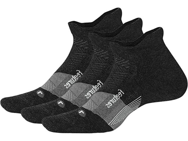 (取寄) フィーチャーズ メリノ 10 クッション ノー ショー タブ 3-ペア パック Feetures  Merino 10 Cushion No Show Tab 3-Pair Pack Charcoal 1