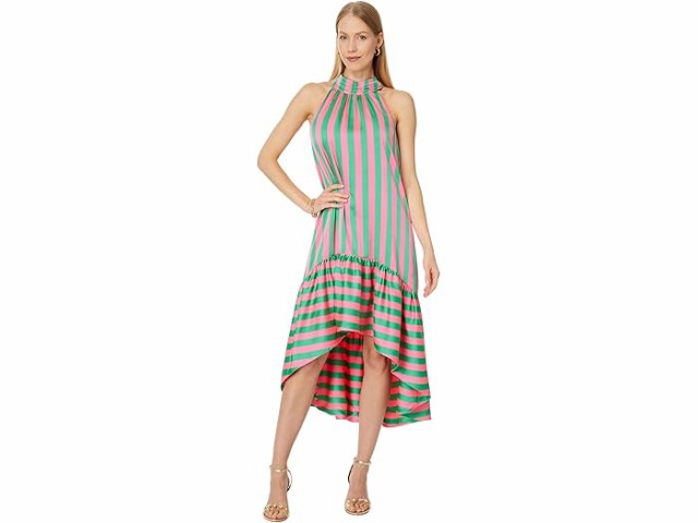 (取寄) リリー ピュリッツァー レディース ステフ ハイ - ロウ ホルター マキシ Lilly Pulitzer women Steph High - Low Halter Maxi Roxie Pink X Spearmint Wide Stripeの通販は