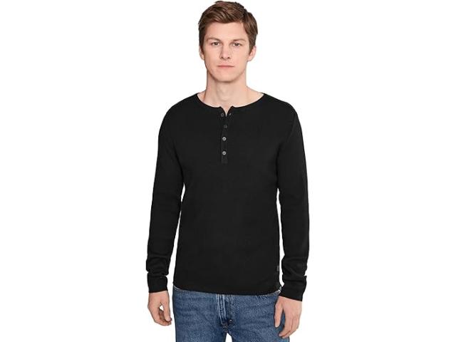 (取寄) ジョン バルベイトス メンズ ヘンリー John Varvatos men Javis Henley Y2601R25 Black