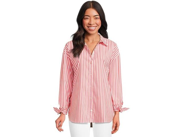 (取寄) リリー ピュリッツァー レディース リーシャ リラックスド-フィット ボタンダウン Lilly Pulitzer women Lilly Pulitzer Lesia Relaxed Button-Down Rococo Red Cabana Stripe