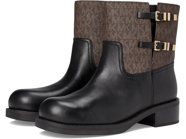 (取寄) マイケルコース レディース フラッツ ブーティ MICHAEL Michael Kors women Darrington Flat Bootie Brown/Black