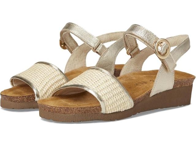 (取寄) ナオト レディース セシル Naot women Cecile Radiant Gold Leather/Blonde Raffia