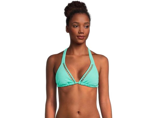 (取寄) ベッカ レディース モダン エッジ リブ シェリル トライアングル トップ BECCA women Modern Edge Rib Cheryl Triangle Top Aqua Sea